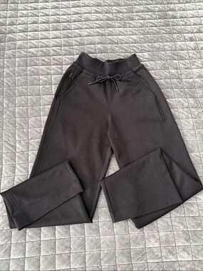 Athleta Black Wide-Leg Drawstring Jogger Pants